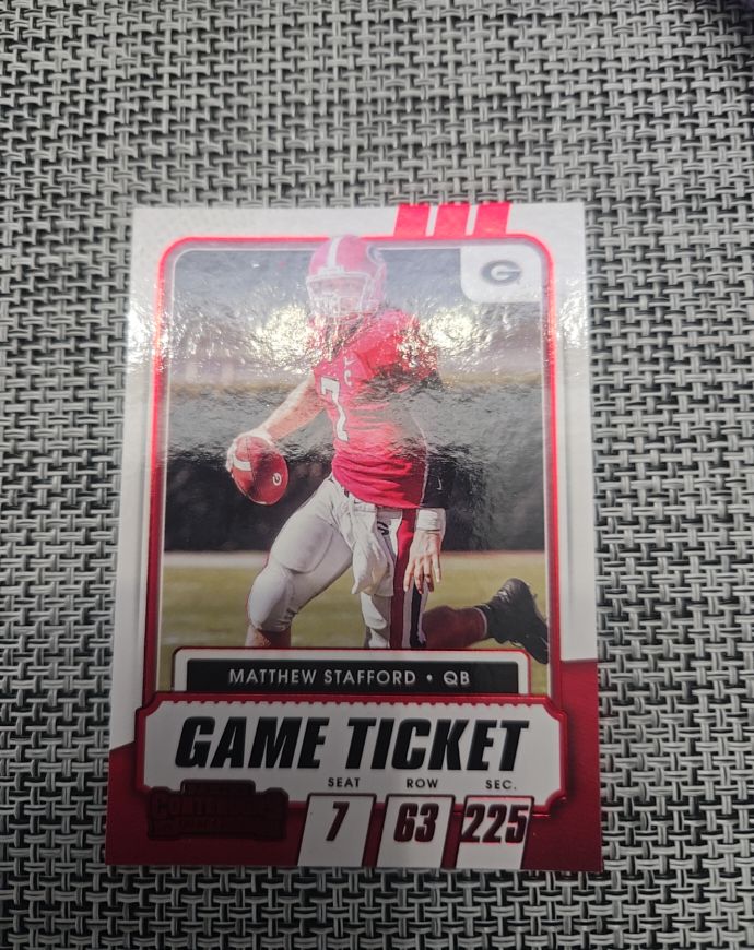 2021 Panini Contenders Draft Picks #9 Matthew Stafford — front