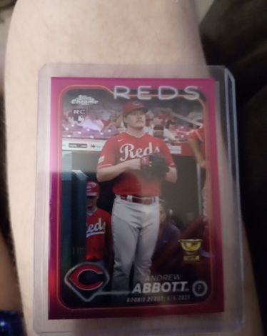 2024 Topps Chrome Update #USC34 Andrew Abbott Rookie Debut Cincinnati Reds — front