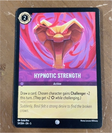 Disney Lorcana Shimmering Skies #59/204 Hypnotic Strength — front