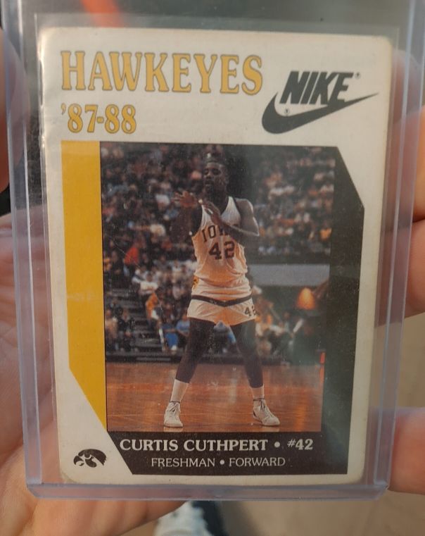 1987-88 Nike Iowa Hawkeyes #42 Curtis Cuthpert — front