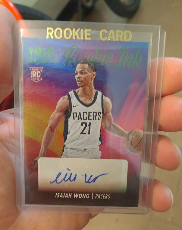 2023-24 Panini NBA Hoops Rookie Ink #RI-WON Isaiah Wong — front