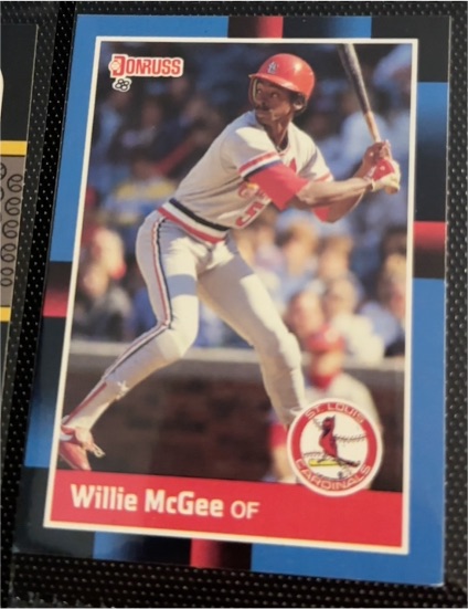 1988 Donruss #307 Willie McGee — front