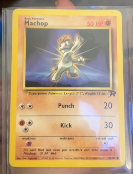 2000 Team Rocket #59 Machop — front