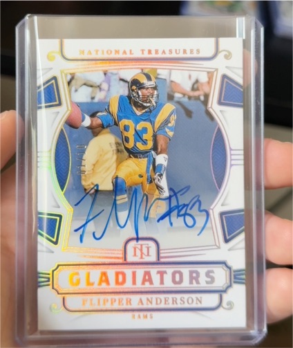 2021 Panini National Treasures Gladiators #GL-FA Flipper Anderson — front