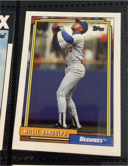 1992 Topps #116 Willie Randolph Milwaukee Brewers — front