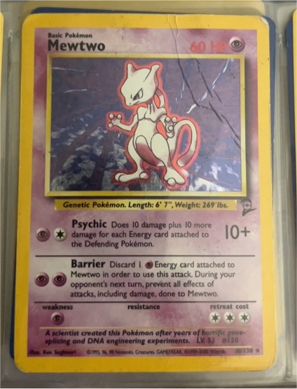 1999 Pokémon #10 Mewtwo — front