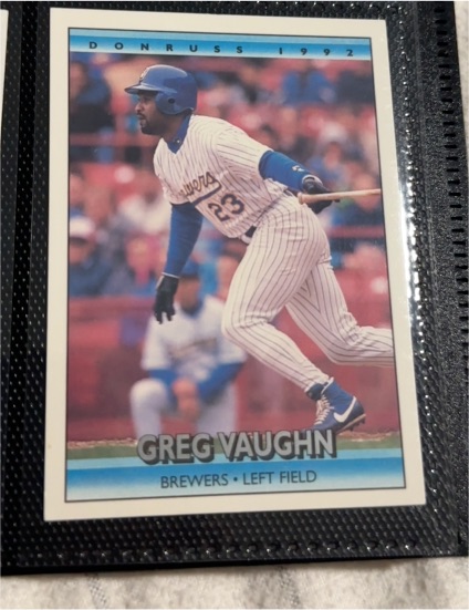 1992 Donruss #224 Greg Vaughn Milwaukee Brewers — front