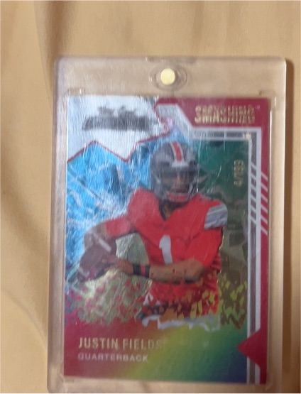 2023 Panini Spectra Smashing Sapphires #S-3 Justin Fields — front