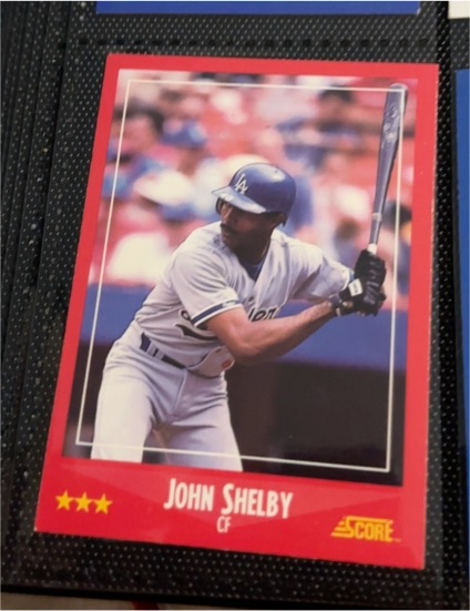 1988 Score #317 John Shelby — front