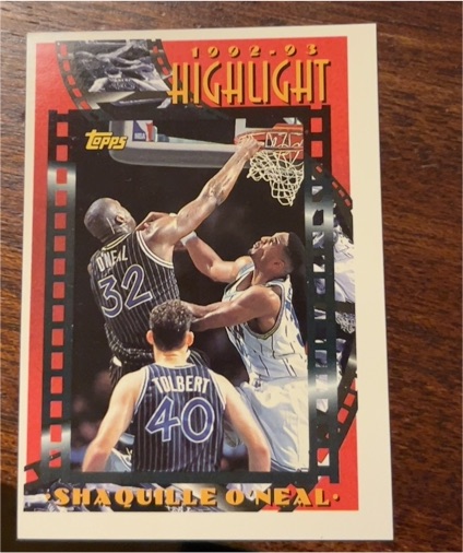 1993-94 Topps #3 Shaquille O'Neal — front