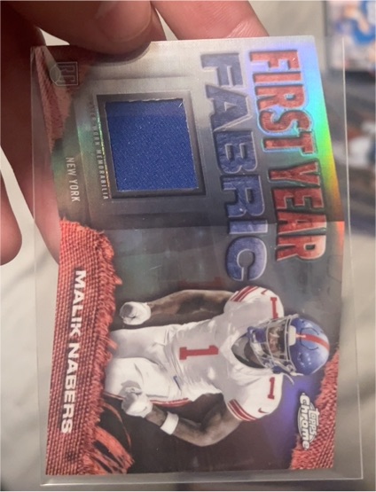 2024 Topps Chrome #FYF-MN Malik Nabers First Year Fabric — front