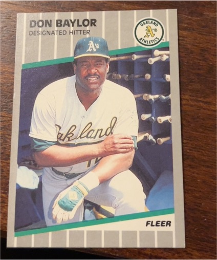 1989 Fleer #1 Don Baylor — front