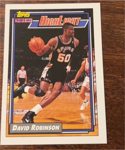 1991-92 Topps Highlight #4 David Robinson — front