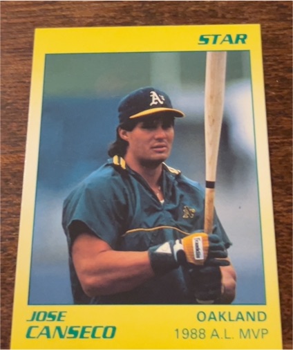 1989 Star #1 Jose Canseco — front