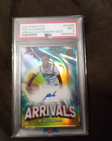 2022-23 Topps Finest OTE #FAARD Rob Dillingham Arrivals Autograph Gold — front