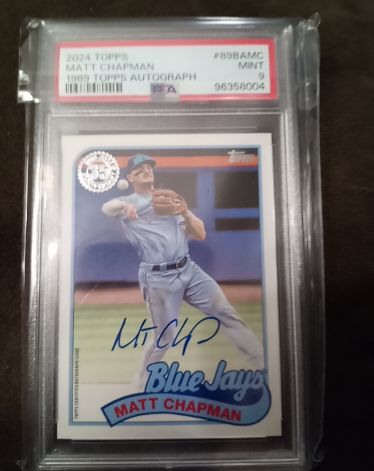 2024 Topps Series 2 1989 Topps Baseball On Card Auto Matt Chapman #89BA-MC — front