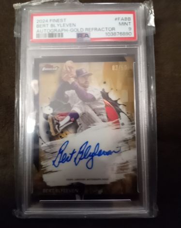 2024 Topps Finest #FA-BB Bert Blyleven Autograph Gold Refractor — front