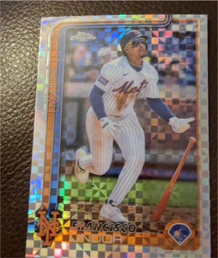 2025 Topps Chrome #170 Francisco Lindor X-Fractor — front