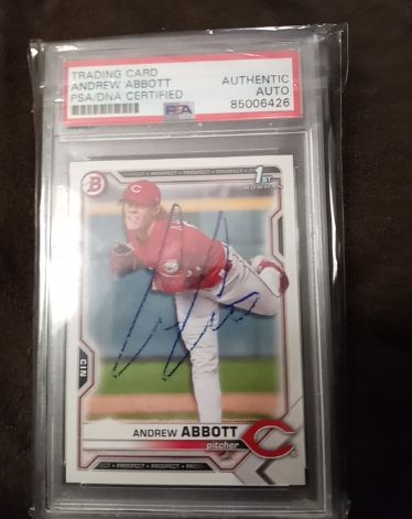 2021 Bowman Draft #BD-8 Andrew Abbott — front