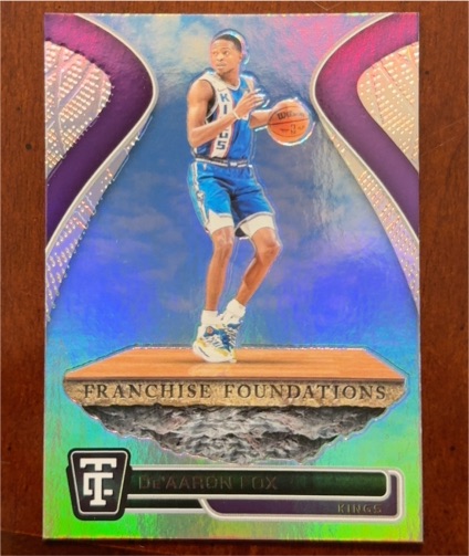 2024-25 Panini Totally Certified Franchise Foundations #17 De'Aaron Fox — front