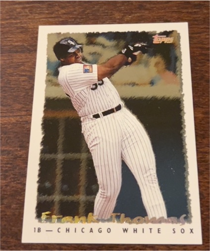 1995 Topps Cyberstats #001 Frank Thomas — front