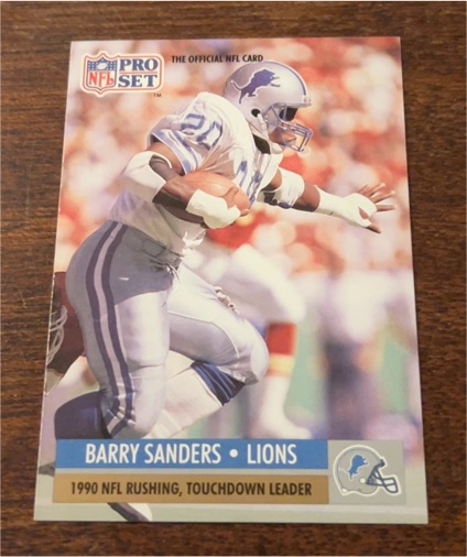 1991 Pro Set #10 Barry Sanders Detroit Lions — front