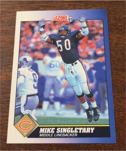 1991 Score #6 Mike Singletary — front