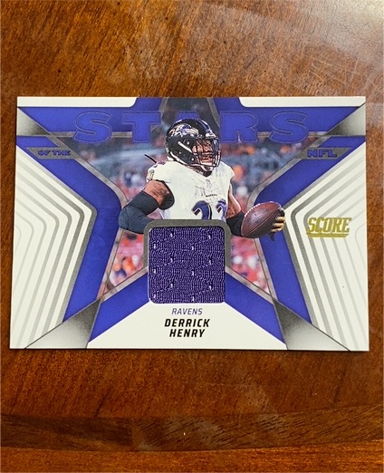 2025 Panini Score Football Derrick Henry Stars Of The NFL Patch Ravens — front