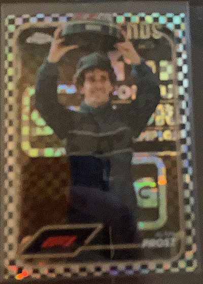 2024 Topps Chrome F1 Legends Black & White Checker Refractor — front