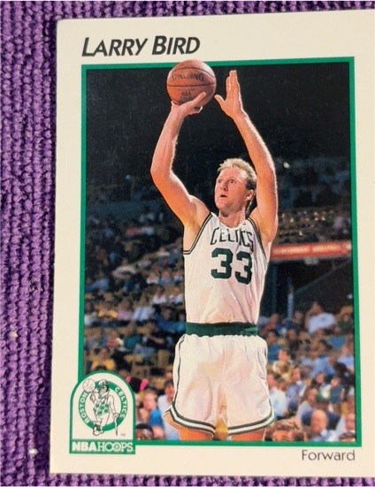 1991-92 NBA Hoops #2 Larry Bird — front