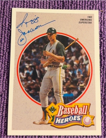 1990 Upper Deck Baseball Heroes #1 Reggie Jackson — front