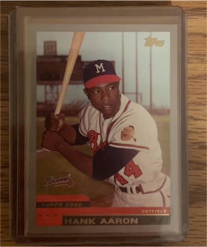 2000 Topps #44 Hank Aaron — front