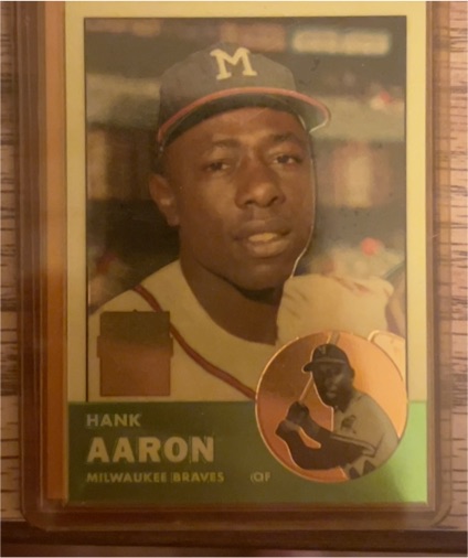 1963 Topps #390 Hank Aaron — front