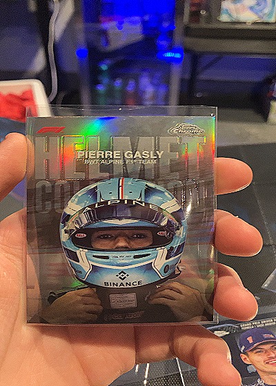 2024 Topps Chrome Formula 1 Helmet Collection #HC-9 Pierre Gasly — front