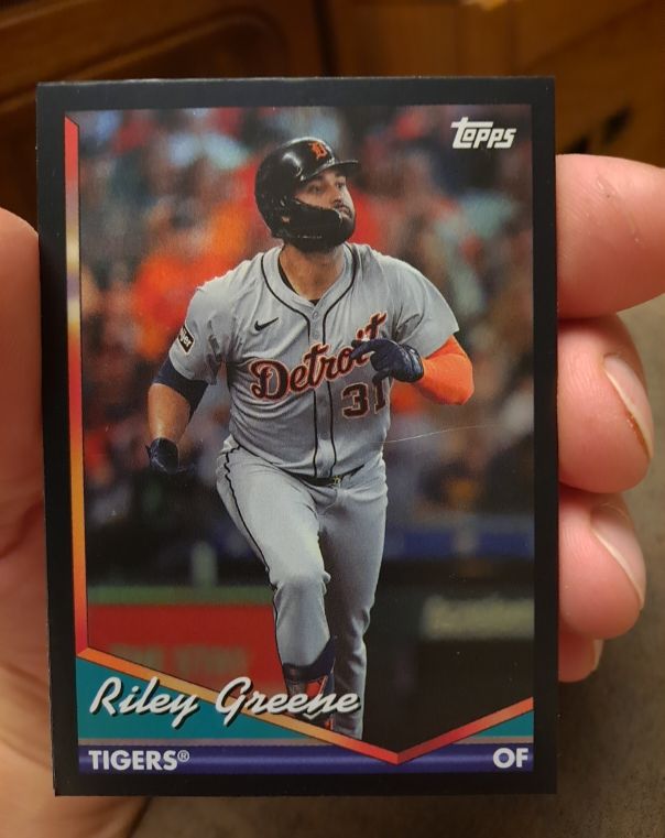2024 Topps Archives Black Foilboard #206 Riley Greene — front