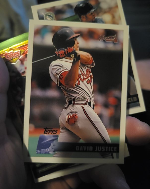 1996 Topps #60 David Justice — front
