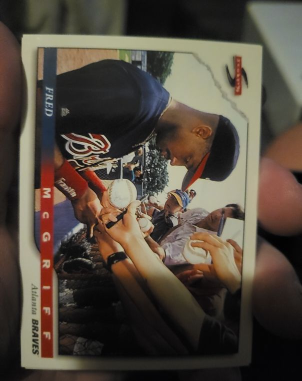 1996 Score Dugout Collection #67 Fred McGriff — front