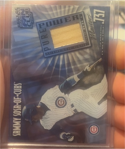 2002 Donruss Best of Fan Club Pure Power Masters Game Bat #PP-1 Sammy Sosa — front