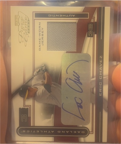 2003 Playoff Piece of the Game #3B Eric Chavez — front