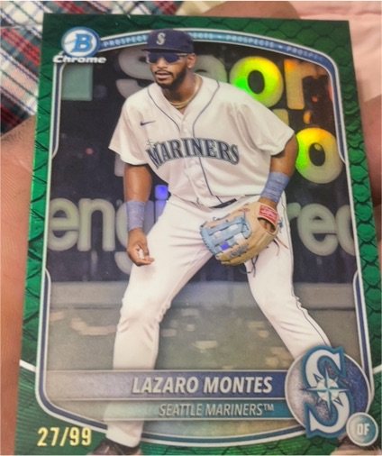 2025 Bowman Chrome Prospects #BCP-23 Lazaro Montes — front