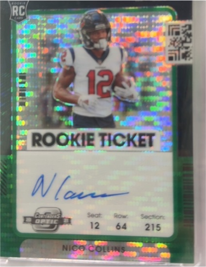 2021 Panini Contenders Optic Rookie Ticket #RC Nico Collins — front