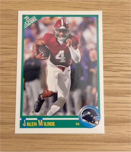 2025 Panini Score Football #7 Jalen Milroe Anniversary — front
