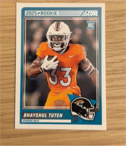 2025 Panini Score #80 Bhayshul Tuten — front