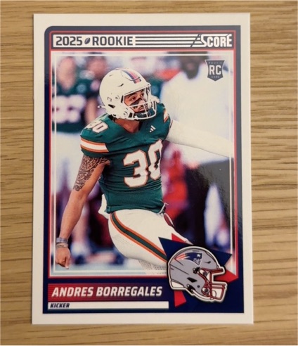 2025 Panini Score #76 Andres Borregales — front