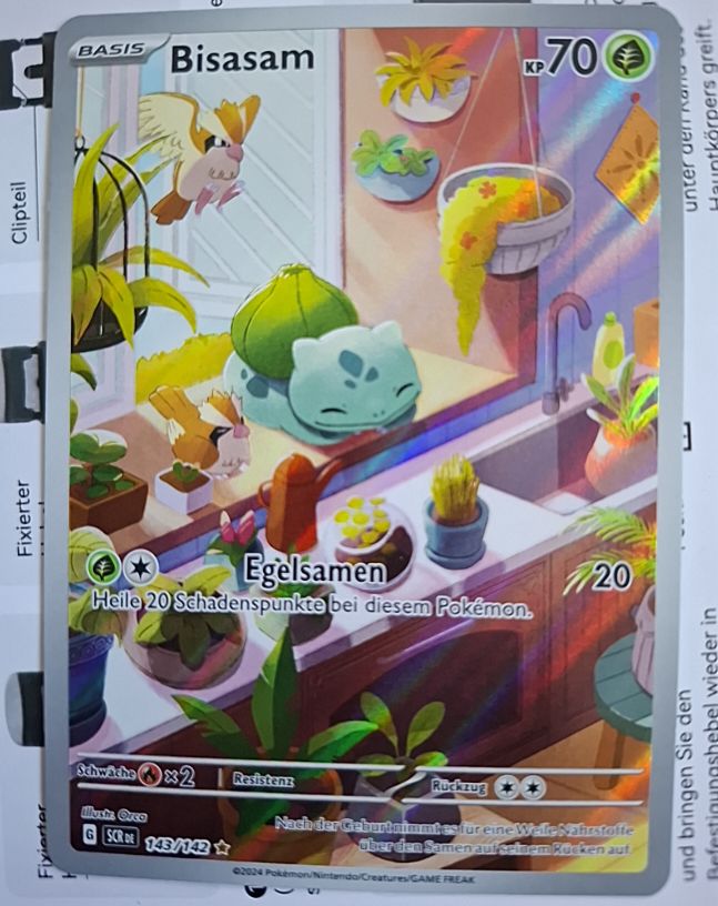 2024 Pokémon SV07 Stellar Crown #143/142 Bisasam Illustration Rare — front