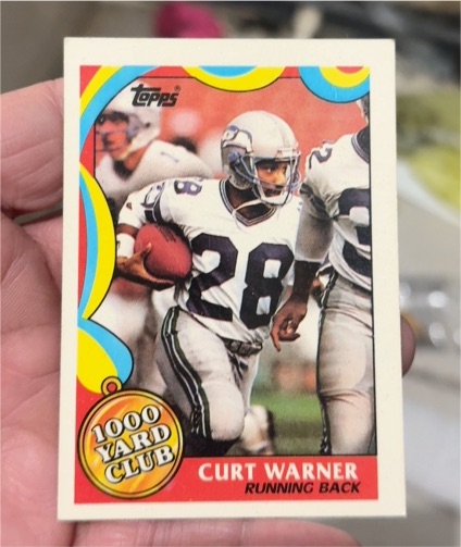 1989 Topps 1000 Yard Club #22 Curt Warner — front