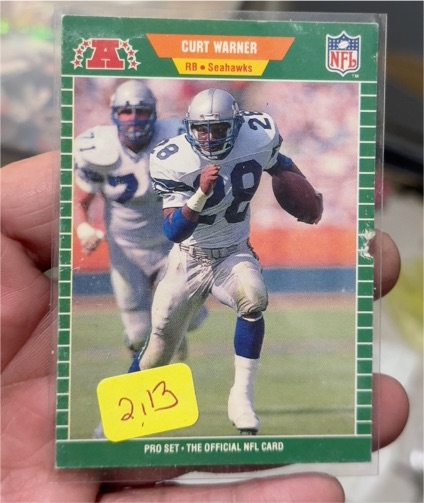 1989 Pro Set #404 Curt Warner — front