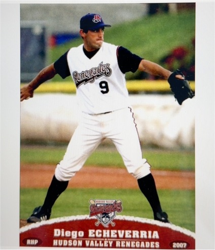 2007 Grandstand Diego Echeverria #RHP Hudson Valley Renegades — front