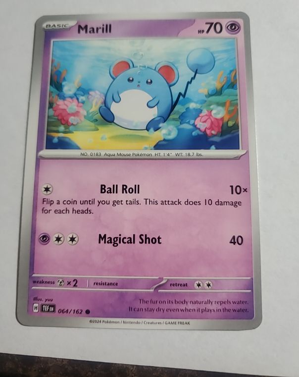 2024 Pokémon Scarlet & Violet: Temporal Forces #064 Marill — front