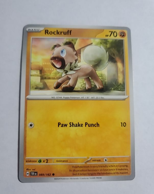 2024 Pokemon Scarlet & Violet Temporal Forces #089 Rockruff — front